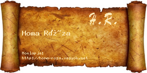 Homa Róza névjegykártya