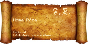 Homa Róza névjegykártya
